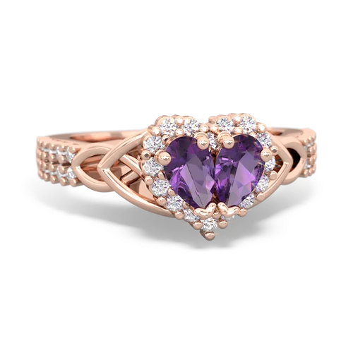 amethyst-amethyst keepsake engagement ring