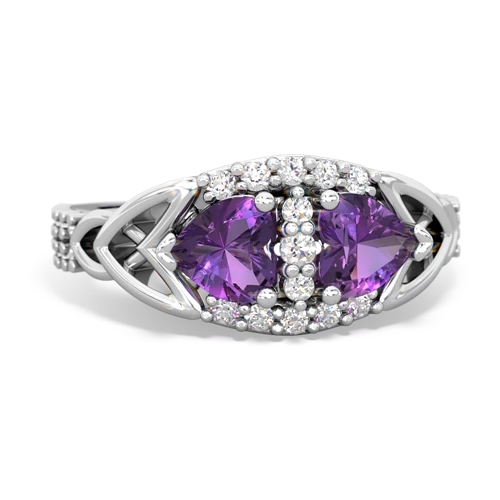 amethyst-amethyst keepsake engagement ring