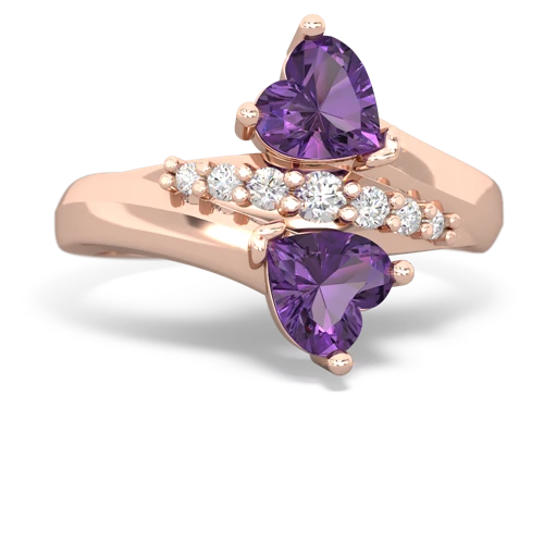 amethyst-amethyst modern ring