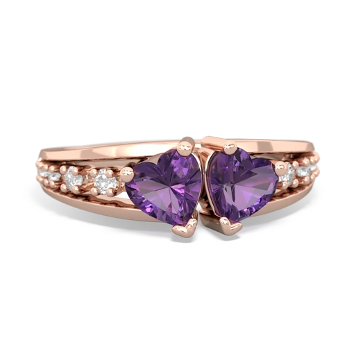 amethyst-amethyst modern ring