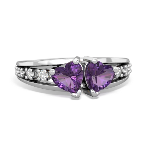 amethyst-amethyst modern ring