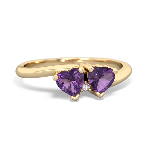 amethyst-amethyst sweethearts promise ring