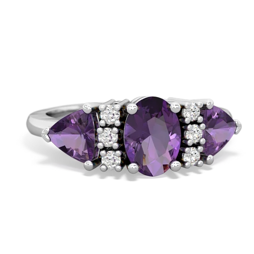 amethyst-lab sapphire timeless ring