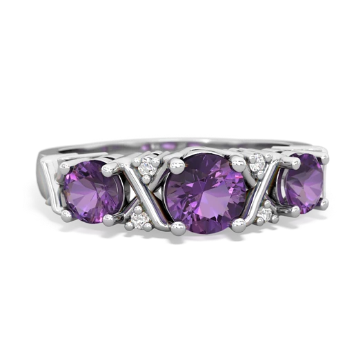 amethyst-lab sapphire timeless ring