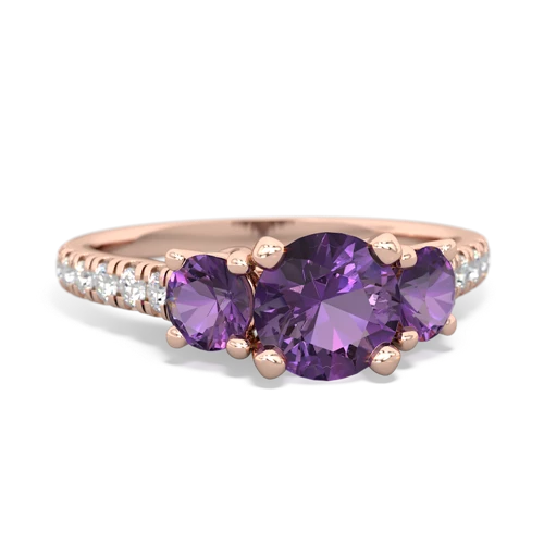 pink sapphire-blue topaz trellis pave ring