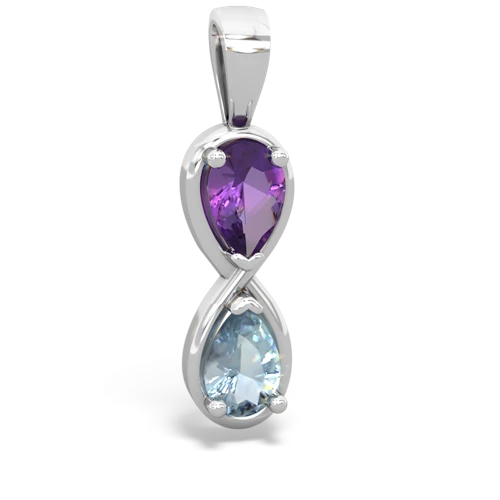 amethyst-aquamarine infinity pendant