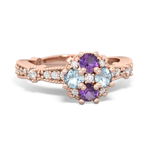 amethyst-aquamarine art deco engagement ring