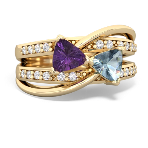 amethyst-aquamarine couture ring