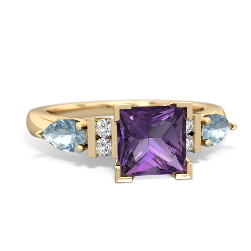 amethyst-aquamarine engagement ring