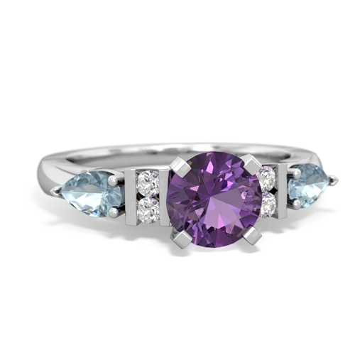 amethyst-aquamarine engagement ring