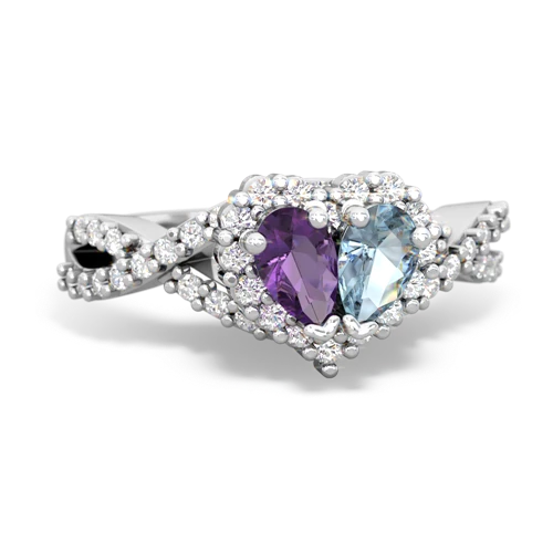 amethyst-aquamarine engagement ring