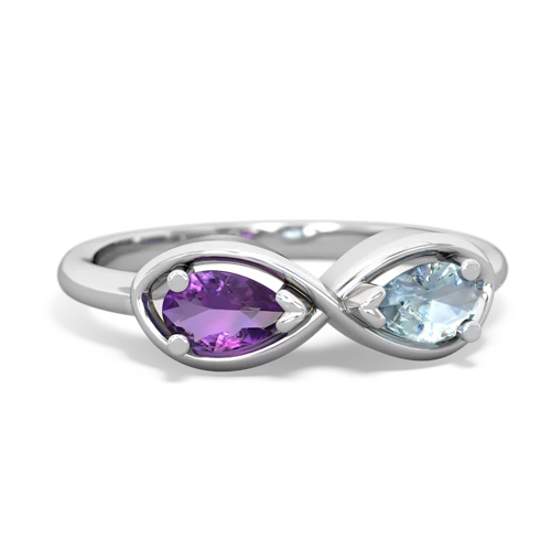 amethyst-aquamarine infinity ring