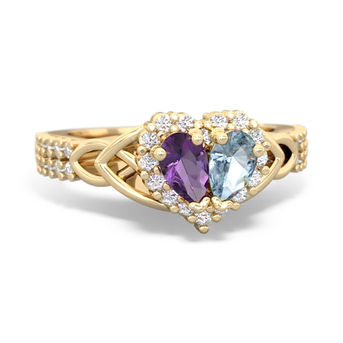 amethyst-aquamarine keepsake engagement ring