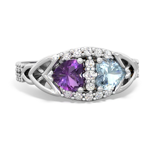 amethyst-aquamarine keepsake engagement ring