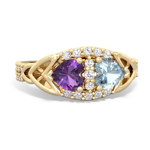 amethyst-aquamarine keepsake engagement ring