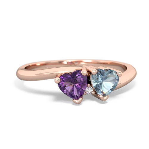 amethyst-aquamarine sweethearts promise ring