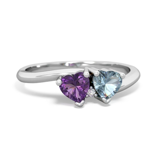 amethyst-aquamarine sweethearts promise ring