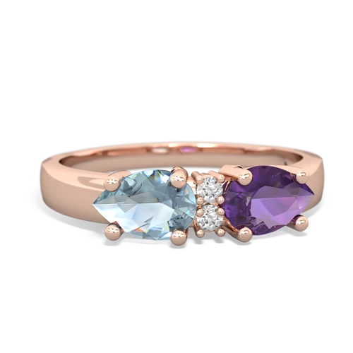 amethyst-aquamarine timeless ring