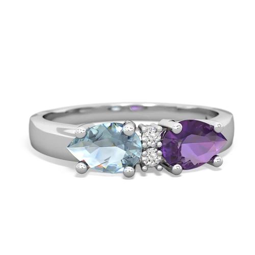 amethyst-aquamarine timeless ring