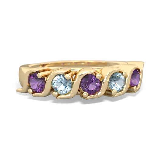 amethyst-aquamarine timeless ring