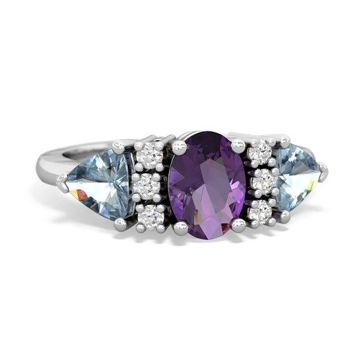 amethyst-aquamarine timeless ring