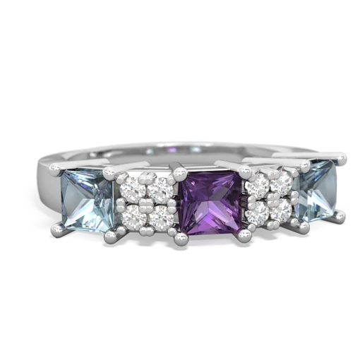 amethyst-aquamarine timeless ring