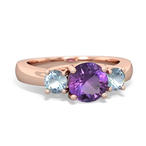 amethyst-aquamarine timeless ring