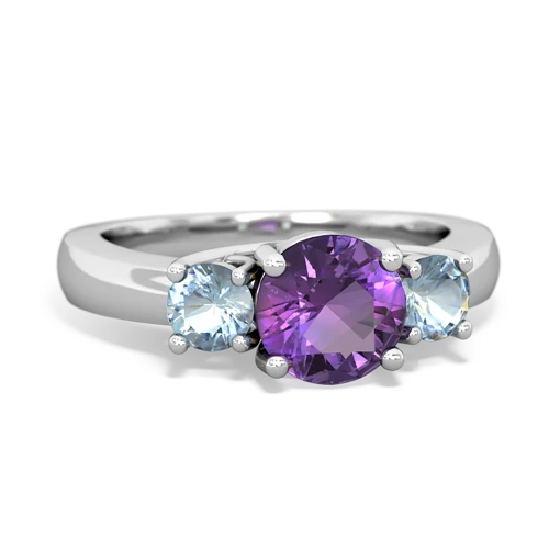 amethyst-aquamarine timeless ring