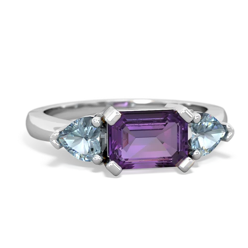 amethyst-aquamarine timeless ring