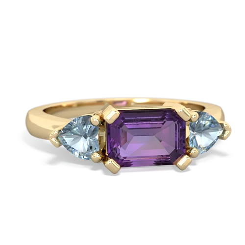 amethyst-aquamarine timeless ring