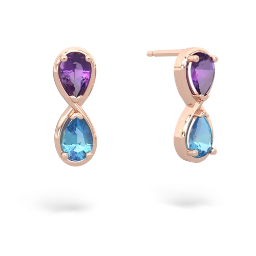 amethyst-blue topaz infinity earrings