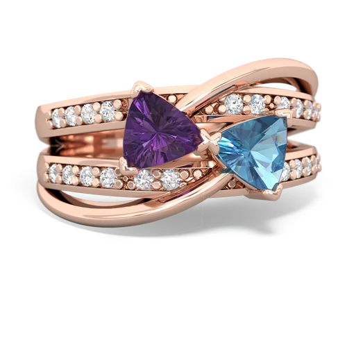 amethyst-blue topaz couture ring