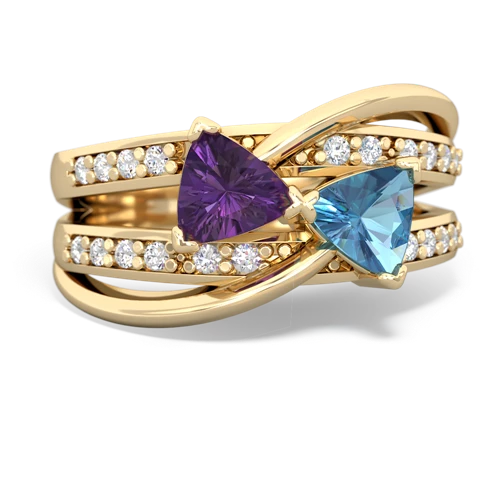 amethyst-blue topaz couture ring