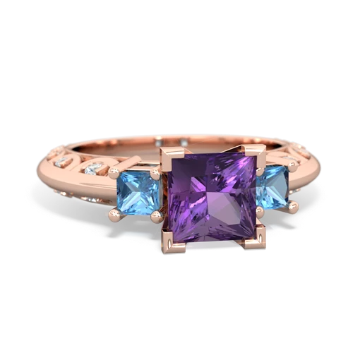 amethyst-blue topaz engagement ring