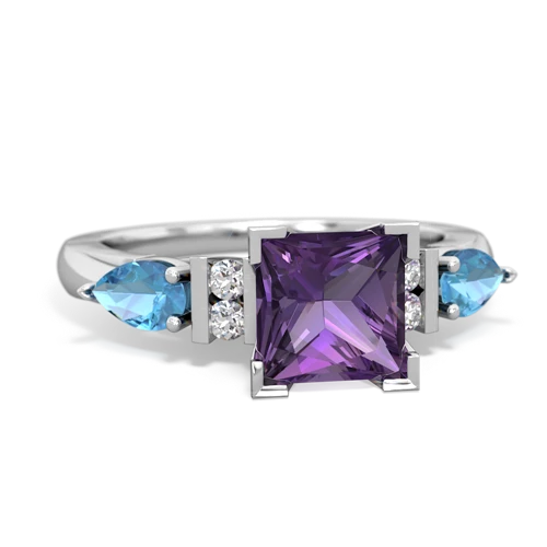 amethyst-blue topaz engagement ring