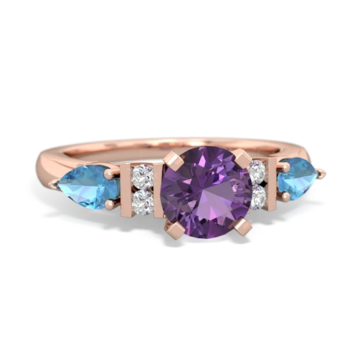 amethyst-blue topaz engagement ring