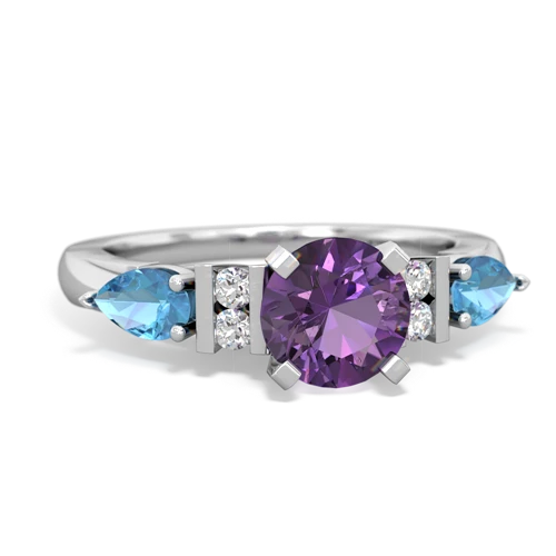 amethyst-blue topaz engagement ring