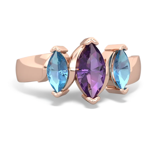 amethyst-blue topaz keepsake ring