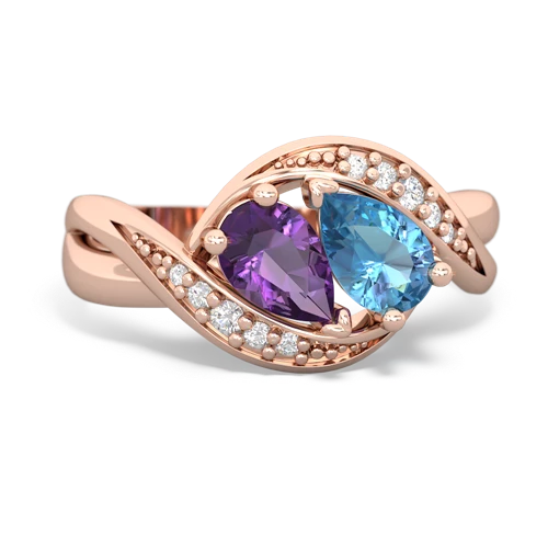 amethyst-blue topaz keepsake curls ring