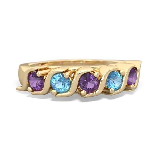 amethyst-blue topaz timeless ring