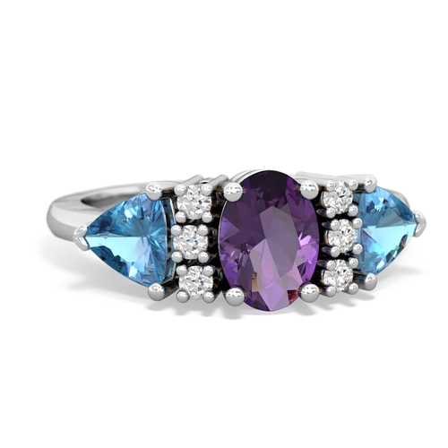 amethyst-blue topaz timeless ring