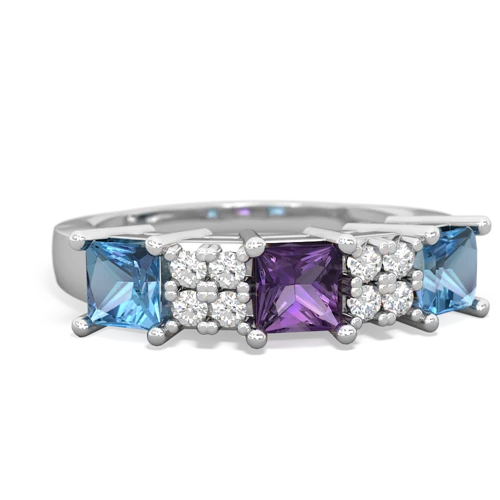 amethyst-blue topaz timeless ring