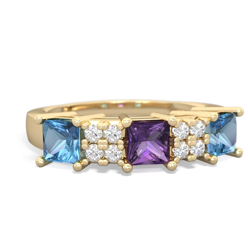 amethyst-blue topaz timeless ring