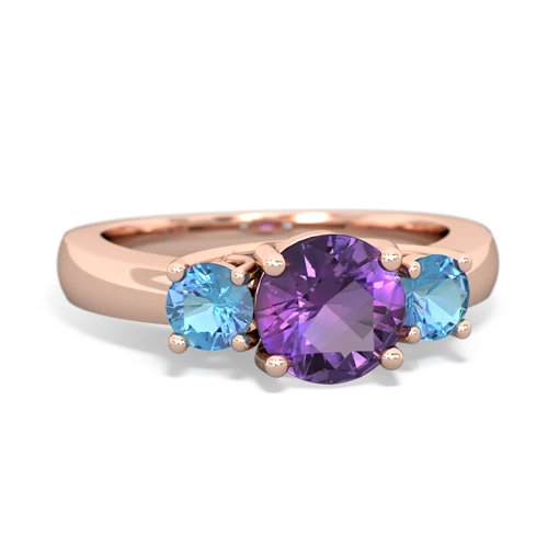 amethyst-blue topaz timeless ring