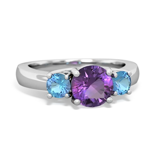 amethyst-blue topaz timeless ring