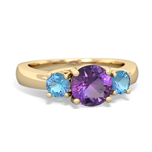 amethyst-blue topaz timeless ring