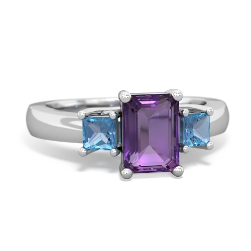 amethyst-blue topaz timeless ring