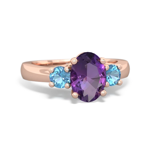 amethyst-blue topaz timeless ring