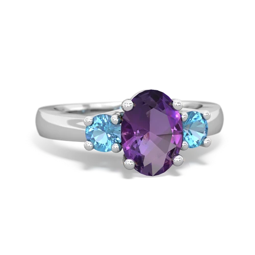 amethyst-blue topaz timeless ring