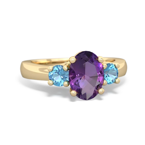 amethyst-blue topaz timeless ring